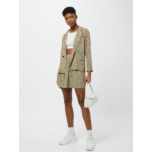 Molly Bracken Dresses & Skirts - Molly Bracken Floral Ireland Green Woven Light Blazer Jacket Blouse Women Sz L